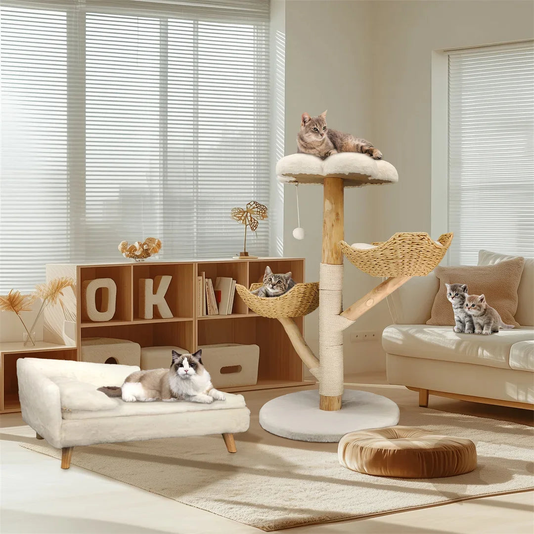 Arbre à chat en rotin - Nuvéa